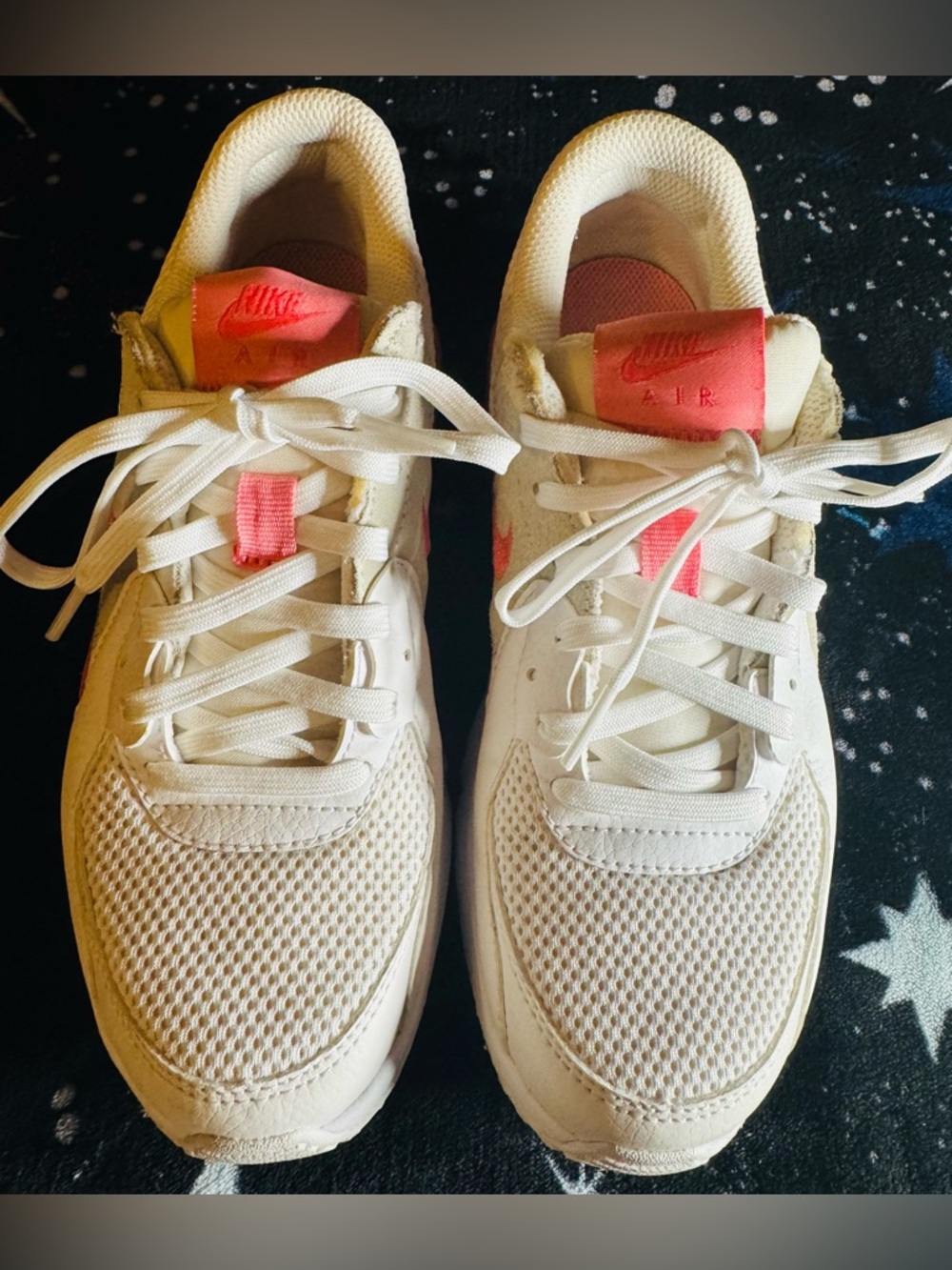 Nike Women’s Air Max White with Pink/Coral Accents Sneakers - Picture 3 of 6